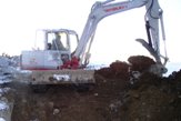 Excavator at work